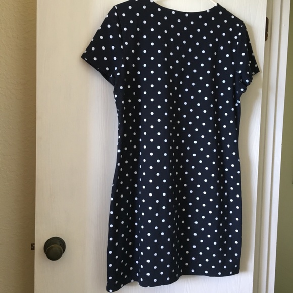 Tommy Hilfiger black and white polka dot cotton dress. Size L. - Picture 2 of 8